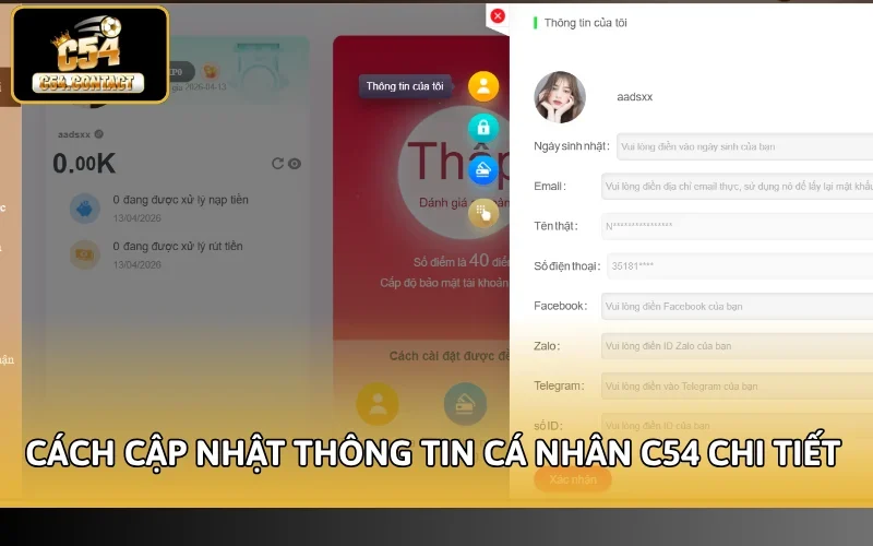 Cách Cập Nhật Thông Tin Cá Nhân C54 - Hướng Dẫn Cụ Thể 3 Hướng dẫn thao tác cập nhật dữ liệu chuẩn