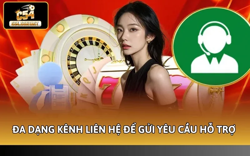 Đa dạng kênh liên hệ để gửi yêu cầu hỗ trợ